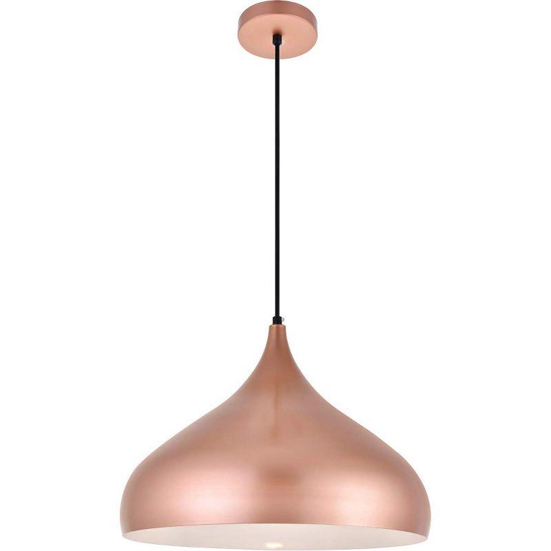 Elegant Lighting Circa 1 Light Honey Gold Pendant