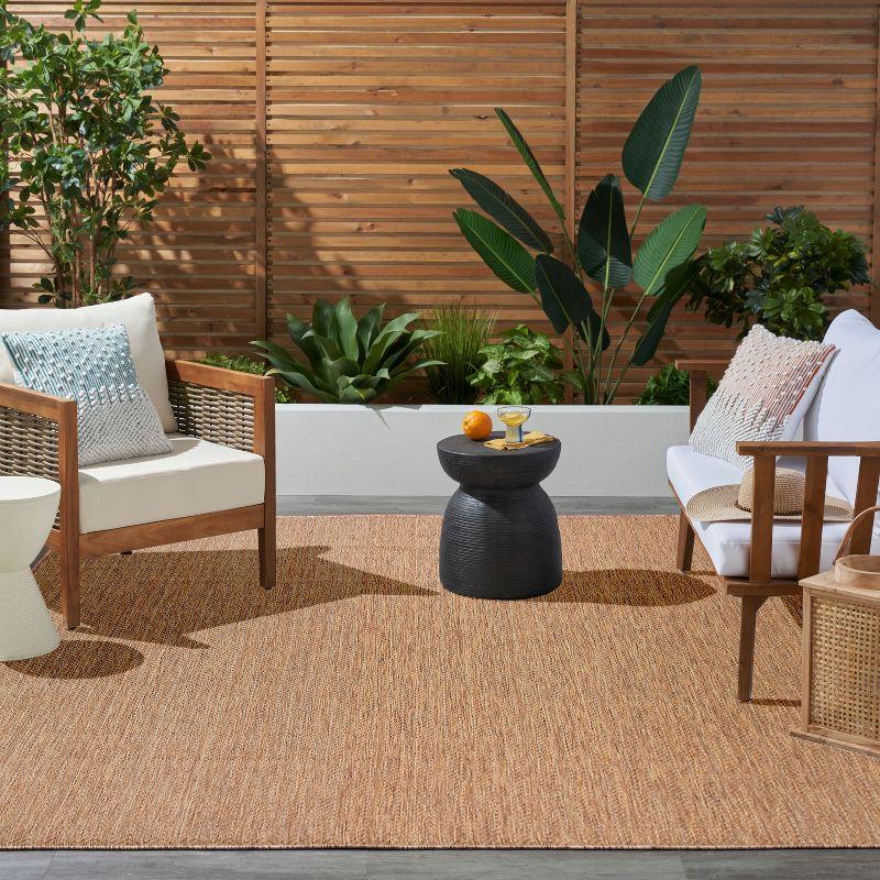 Nourison Horizon Indoor/Outdoor 8' x 10' Natural Modern Chevron Flatweave Rug