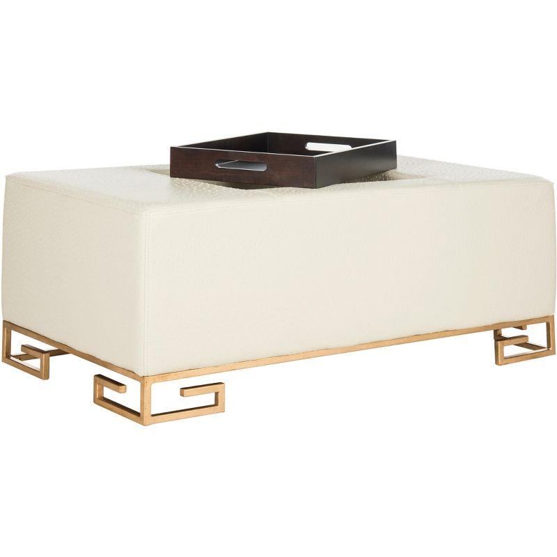 Julian Faux Ostrich Tray Ottoman/Coffee Table  - Safavieh