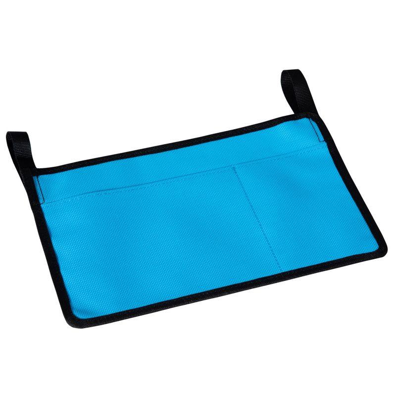Outsunny Outdoor Rocking Chair, Patio Sling Sun Lounger, Pocket, Recliner Rocker, Lounge Chair with Detachable Pillow for Deck, Garden or Pool, Blue