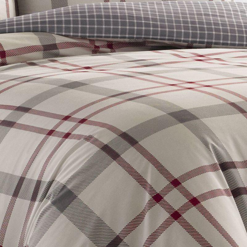 Portage Bay Plaid Duvet Cover And Sham Set Silver - Eddie Bauer®