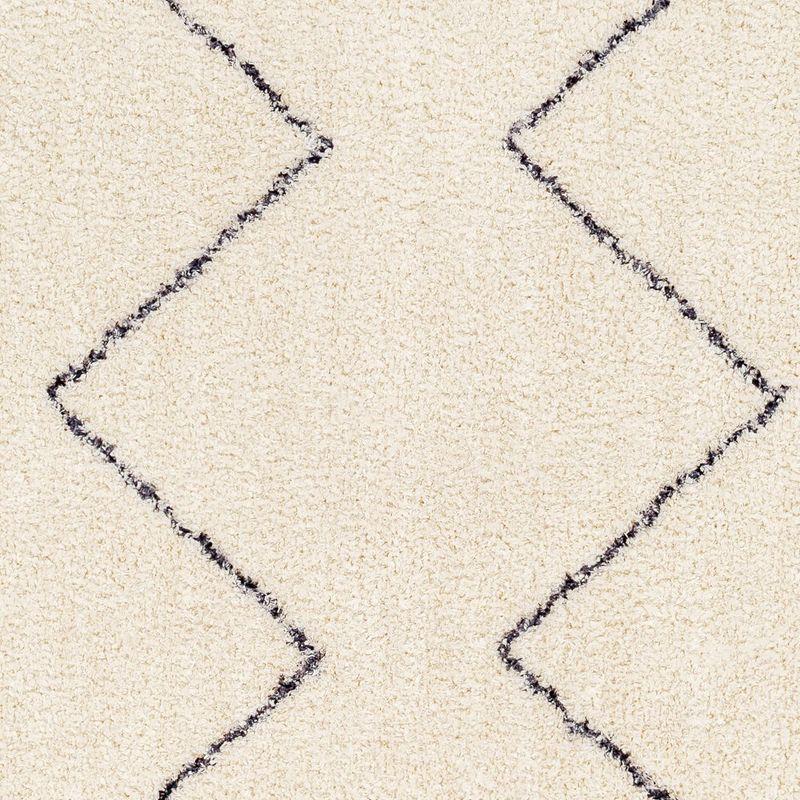 Mark & Day Aaliyah Washable Woven Indoor Area Rugs Cream/Black