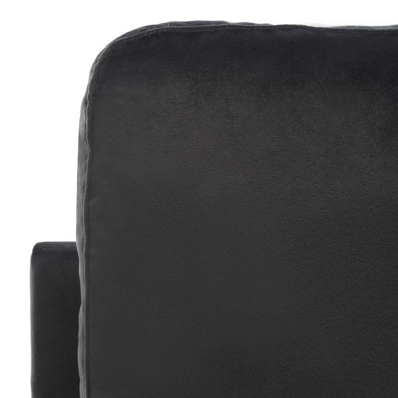 Genoa Upholstered Arm Chair - Black Velvet - Safavieh.