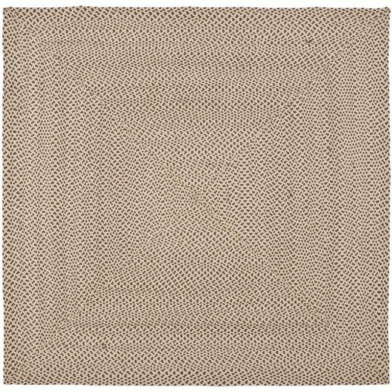 Handmade Ivory Cotton Braided 6' Square Area Rug