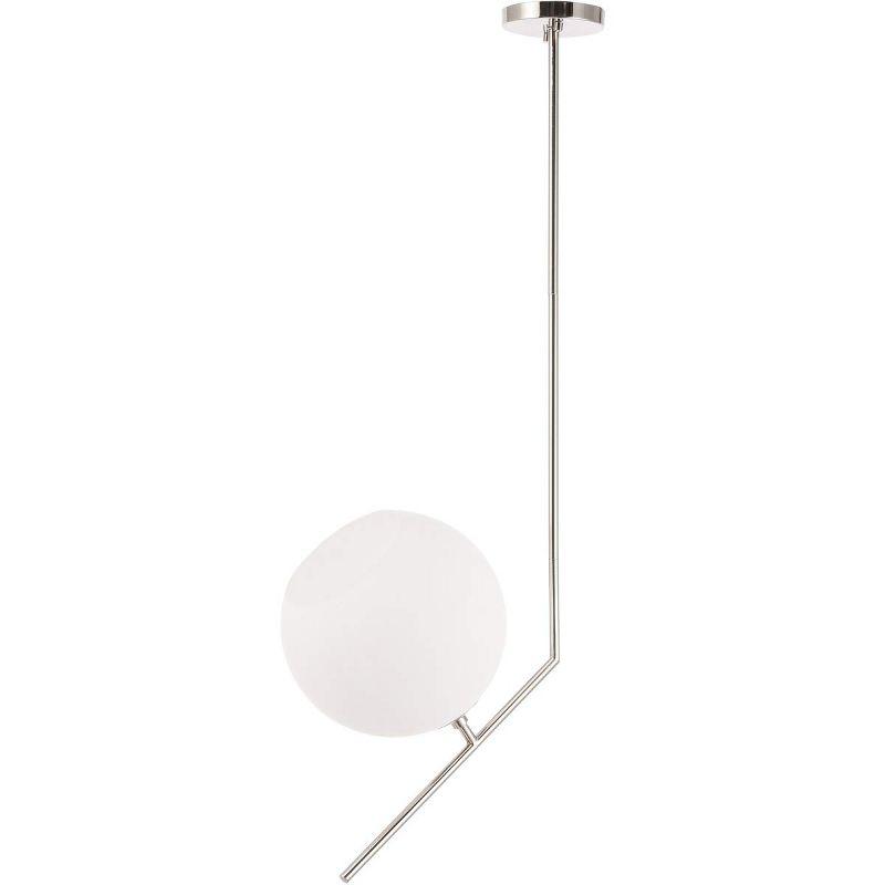 Elegant Lighting Ryland 1 light Chrome and Frosted White glass pendant