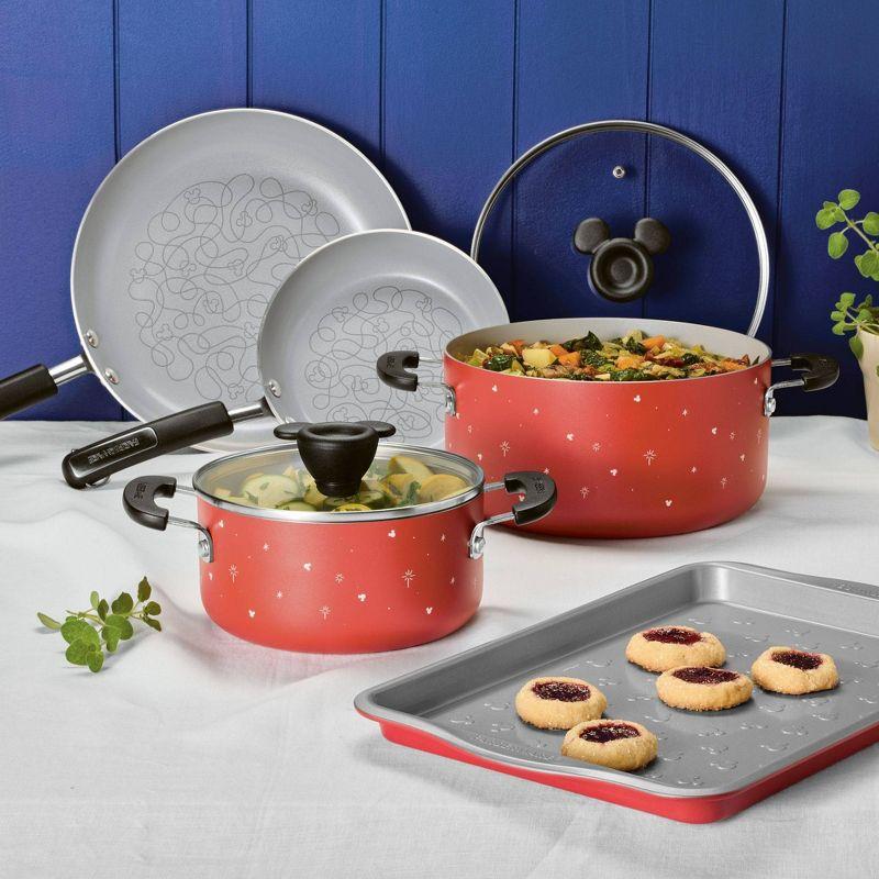 Farberware Disney Bon Voyage Nonstick Cookware Pots And Pans Set With Baking Pan, 7 Piece