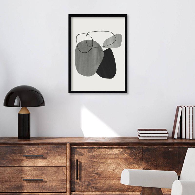 19" x 25" Abstract Rocks by Teju Reval Wood Framed Wall Art Print - Amanti Art: Modern Lithograph, Hardwood Frame