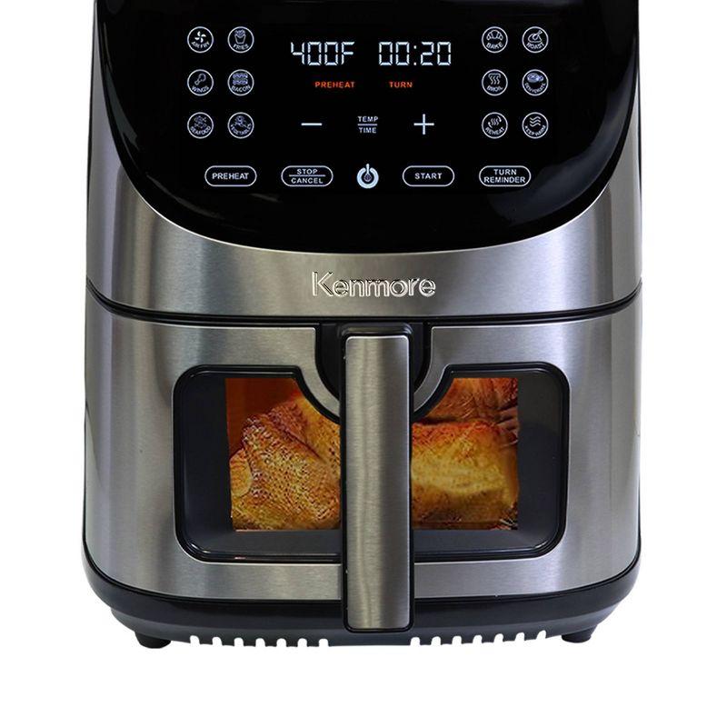 Kenmore 8 Qt Digital Air Fryer 12 Cooking Presets Stainless Steel