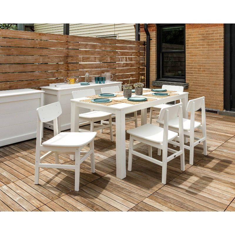 White 6 Person Modern Studio Urban Dining Set