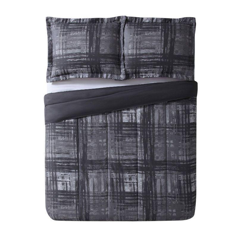 Style 212 Camden Modern & Contemporary Box Stitch Plaid Comforter Set