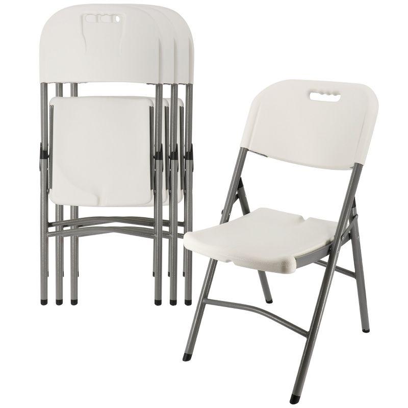 Elama 4 Piece Stackable Folding Chair Set for Indoor and Outdoor