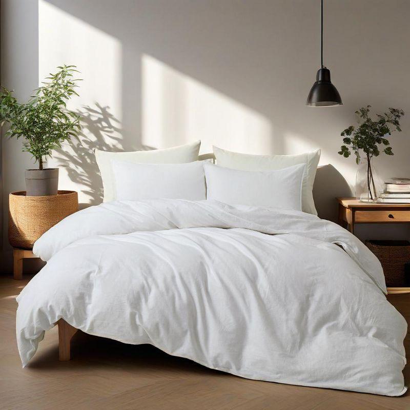 Peace Nest Linen and Cotton Duvet Cover with Pillowcase