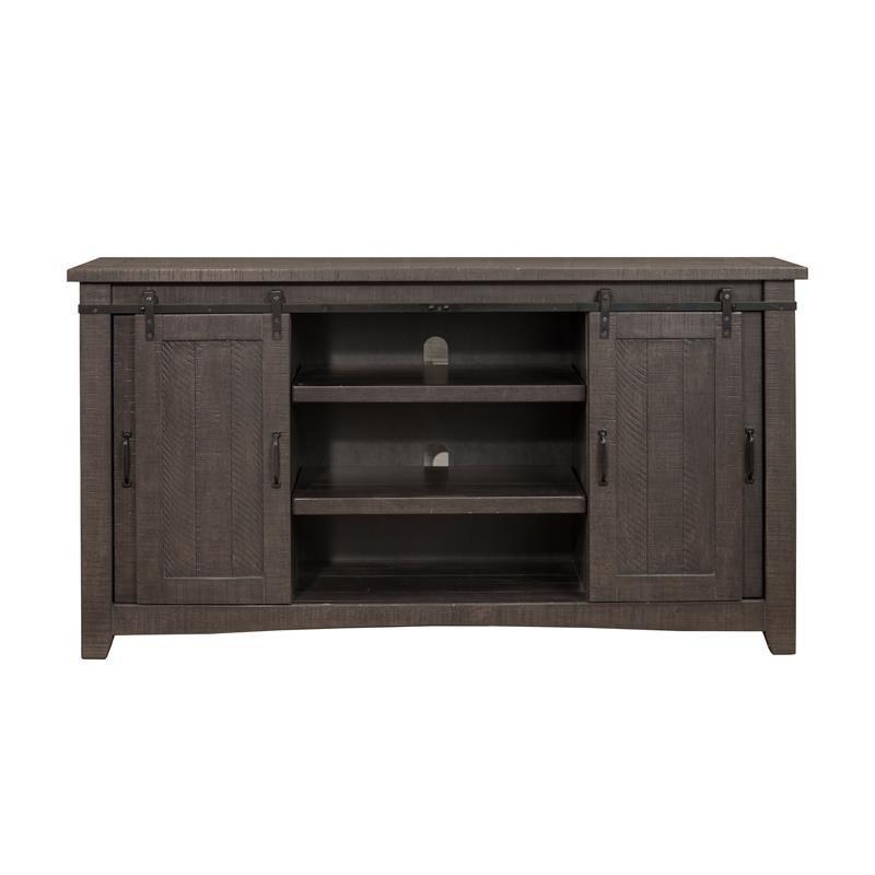 Sierra 65" Solid Wood TV Stand Gray Finish - Martin Svensson Home