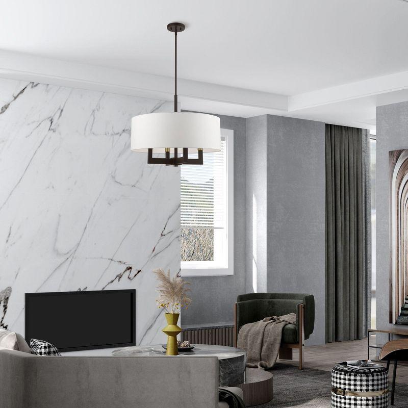 Livex Lighting Cresthaven 4 - Light Chandelier in  Bronze/Antique Brass