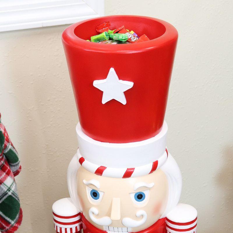 Sunnydaze Alfonso the Noble Large Nutcracker Statue - Red/White - 36"