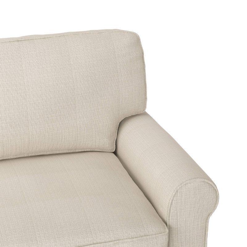 Serta Copenhagen 61" Rolled Arm Sofa, Easy Care Fabric, Soft Pillow Back, Pocket Coil Seat Cushions