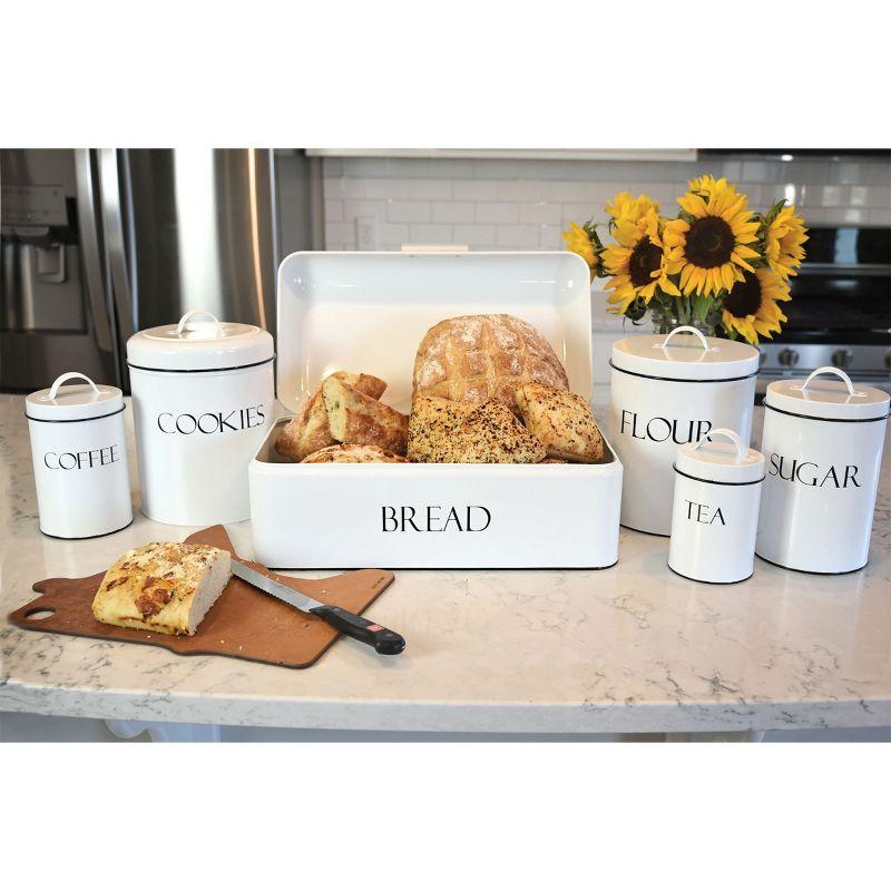 Outshine Co Outshine Farmhouse Nesting Kitchen Canister Set Perfect for Flour Coffee Tea Sugar (Set of 4)