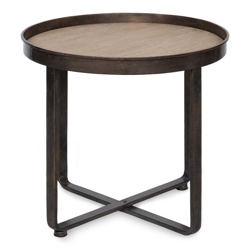 Kate and Laurel Zabel Round Metal End Table