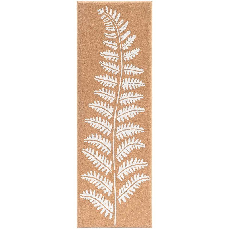 Juvale 2 Pack Frameless Bulletin Cork Board with Leaf Printing, Home Decoration (7.9 x 23.6 x 0.8 in)