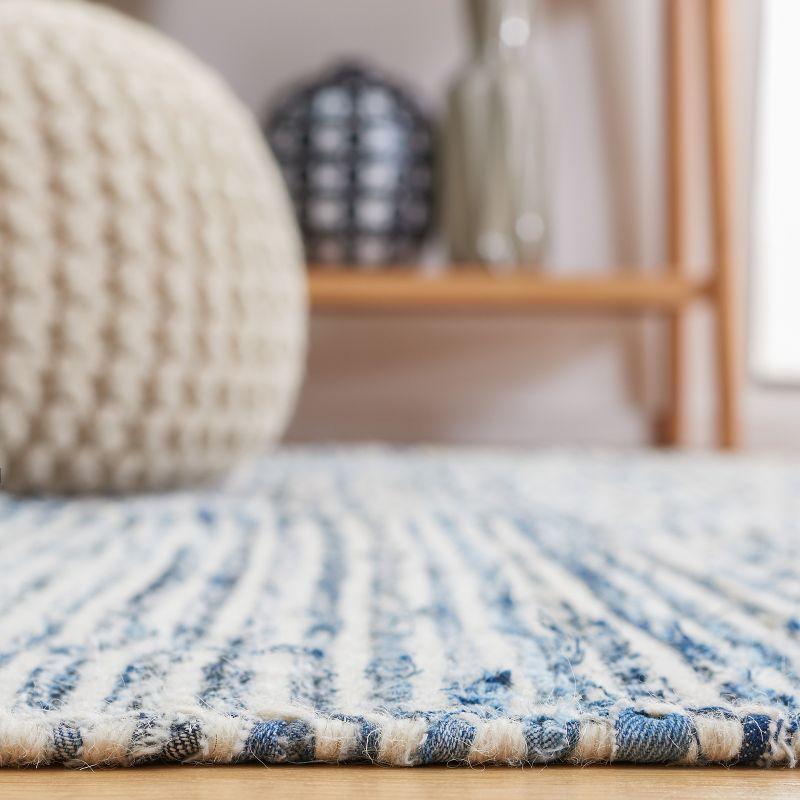 Kilim KLM310 Hand Woven Area Rug - Blue/Ivory - 3'x5' - Safavieh.
