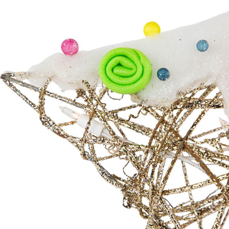 Northlight Lighted Candy Covered Star Christmas Decoration - 17" - Clear Lights