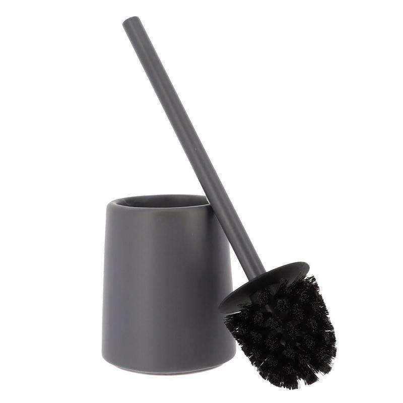 Evideco Smooth Ceramic Toilet Brush And Holder