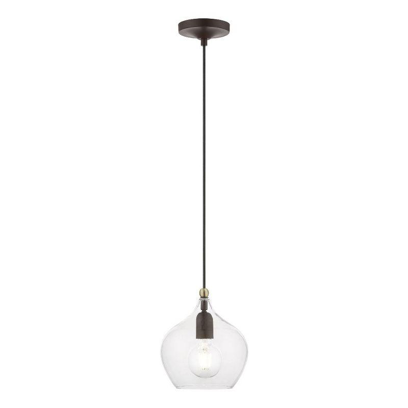 Livex Lighting Aldrich 1 - Light Pendant in  Bronze/Antique Brass