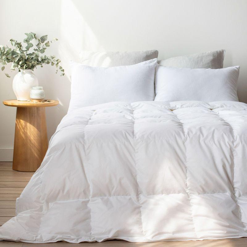 Full White Cotton Duck Down Duvet Comforter Insert