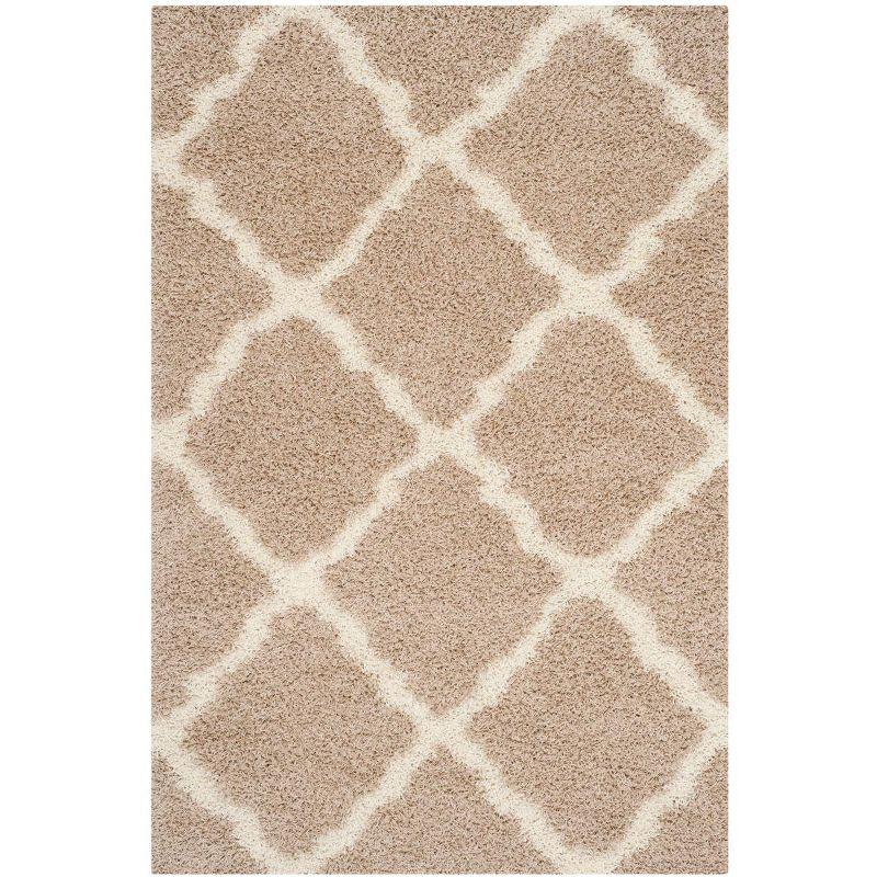 Dallas Shag SGD257 Power Loomed Indoor Area Rug - Beige/Ivory - 6'x9' - Safavieh.