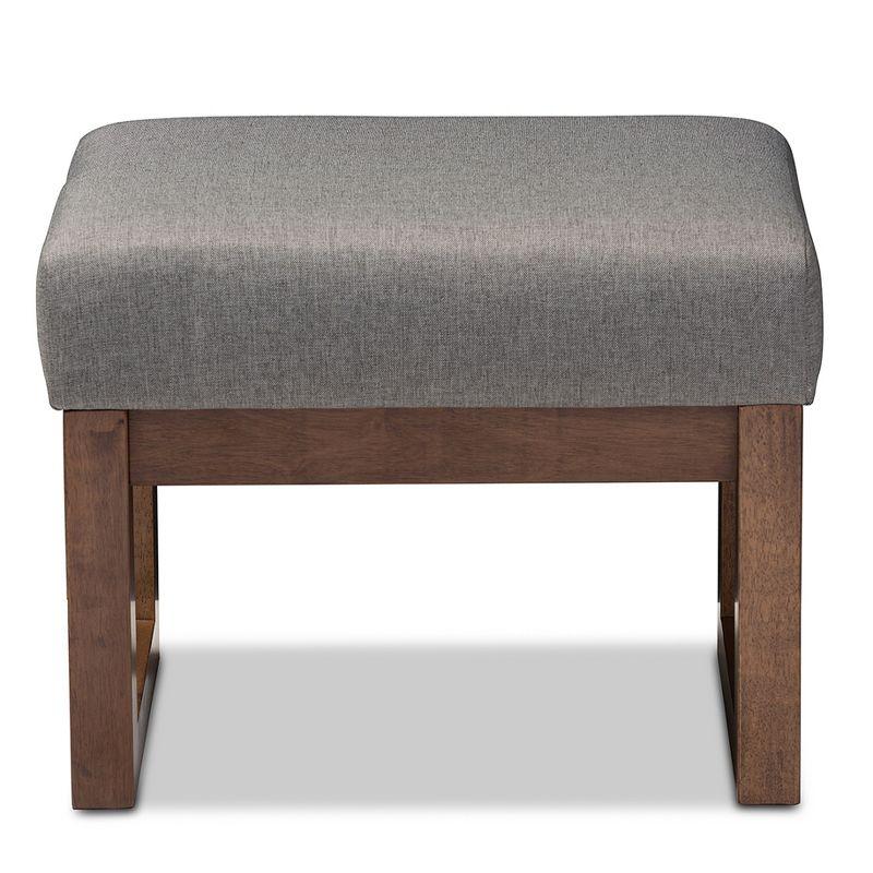 Yashiya Mid - Century Retro Modern Fabric Upholstered Ottoman Stool - Baxton Studio