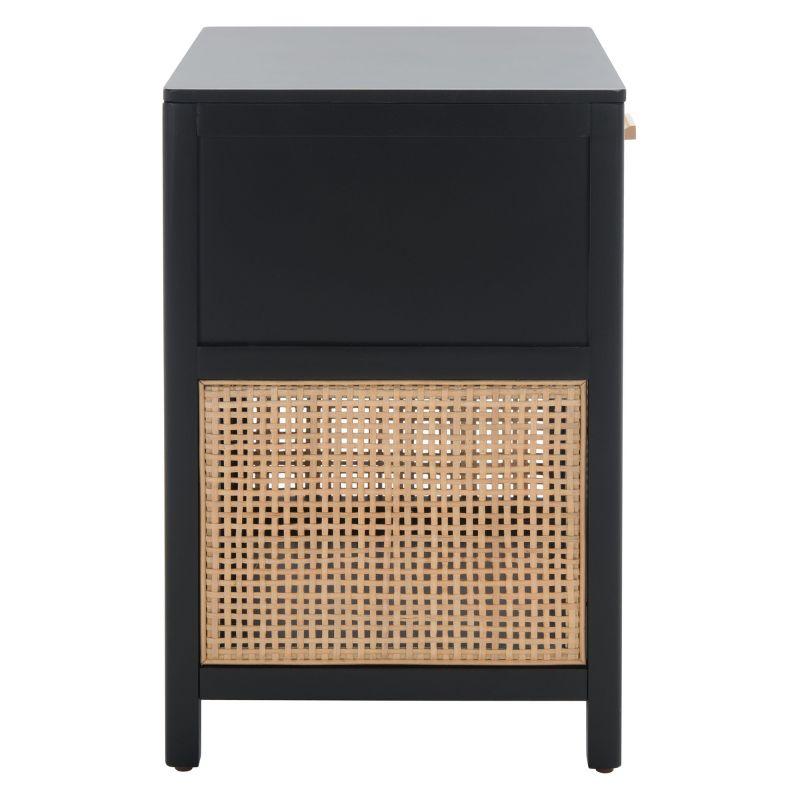 Miya 1 Drawer Nightstand - NST5012 - Black/Natural - Safavieh