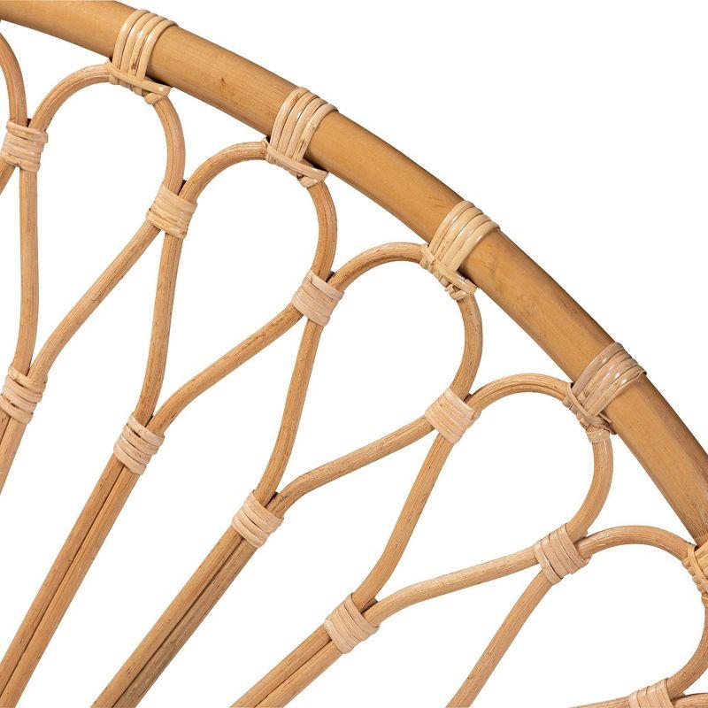 King Perenna Natural Rattan Headboard Brown - bali & pari: Boho Style, Freestanding Design