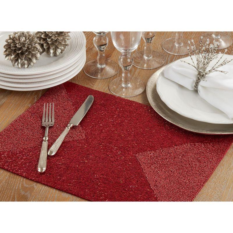 Saro Lifestyle Beaded Design Placemat, 13"x18" Oblong (Set of 4)