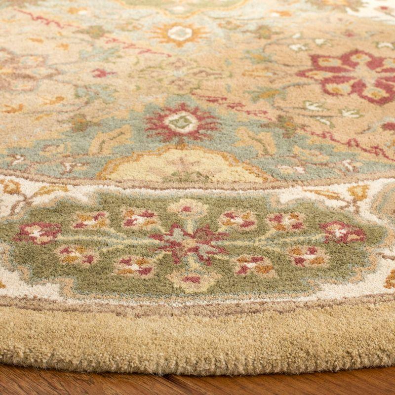 Heritage HG512 Handmade Area Rug - 6' Round - Multi/Ivory - Safavieh