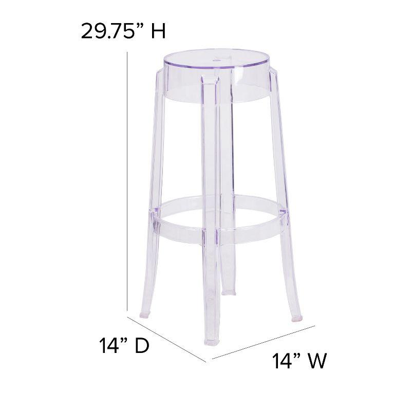 Flash Furniture 29.75'' High Transparent Barstool