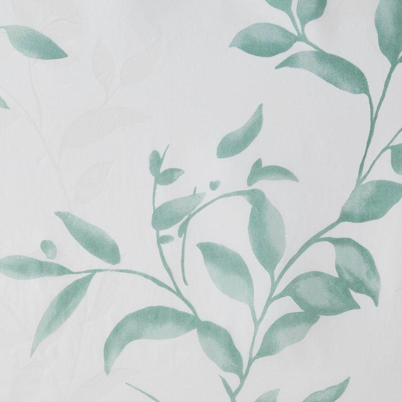 Trent Botanical Burnout Floral Printed Shower Curtain