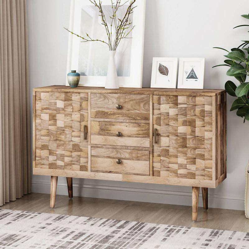George Oliver 3 DRAWER SIDEBOARD WITH 2 DOOR (KD LEGS)