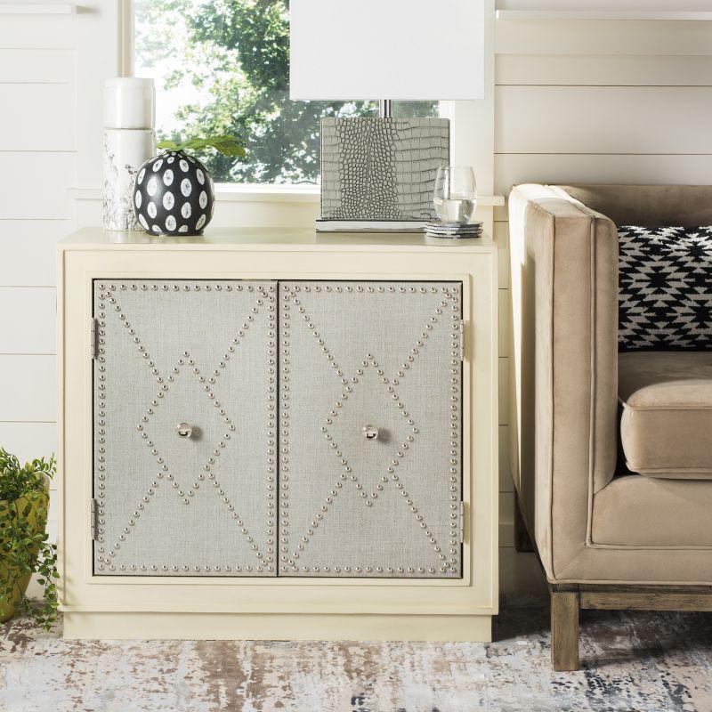 Erin 2 Door Chest - Antique Beige/Light Grey - Safavieh