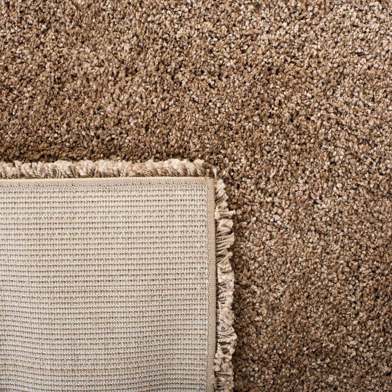 Luxurious Dark Beige 8' x 10' Reversible Shag Area Rug