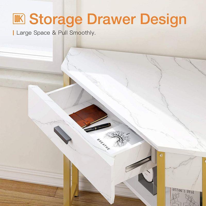 ODK Corner Metal Base Writing Desk
