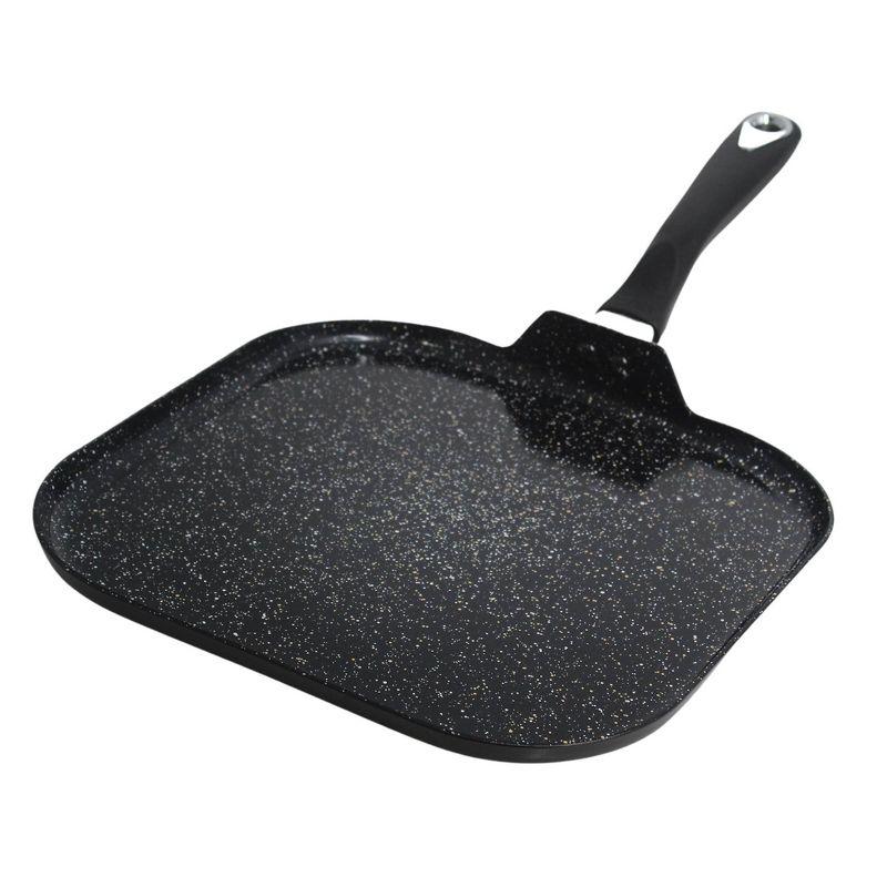 IMUSA 11" Ceramic Bistro Square Griddle Black: Pancake & Tortilla Stovetop Griddle, Aluminum, Hand Wash
