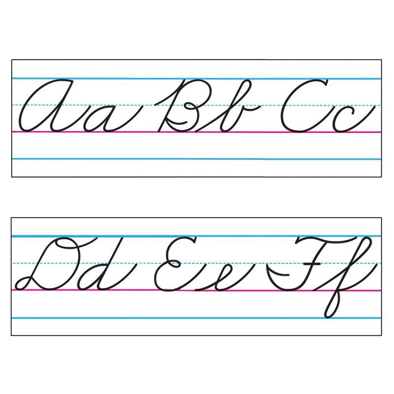 TREND Basic Alphabet Zaner-Bloser Cursive Bulletin Board Set