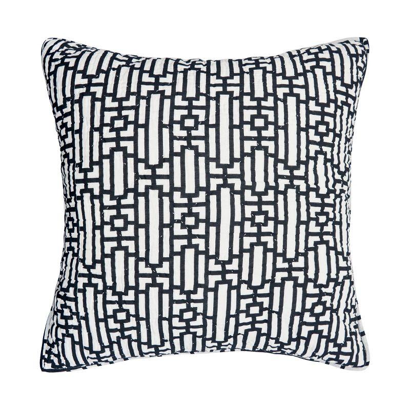 carol & frank 26" x 26" Naya Geometric Cotton Euro Sham - Machine Washable