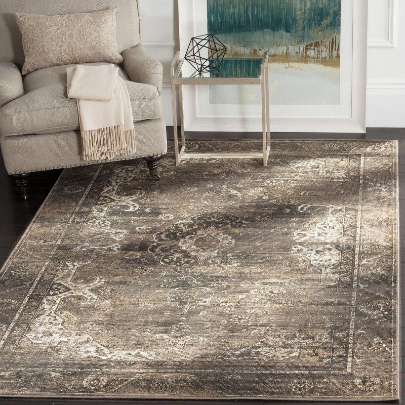 Vintage VTG137 Power Loomed Indoor Area Rug - Soft Anthracite - 6'7"x9'2" - Safavieh.