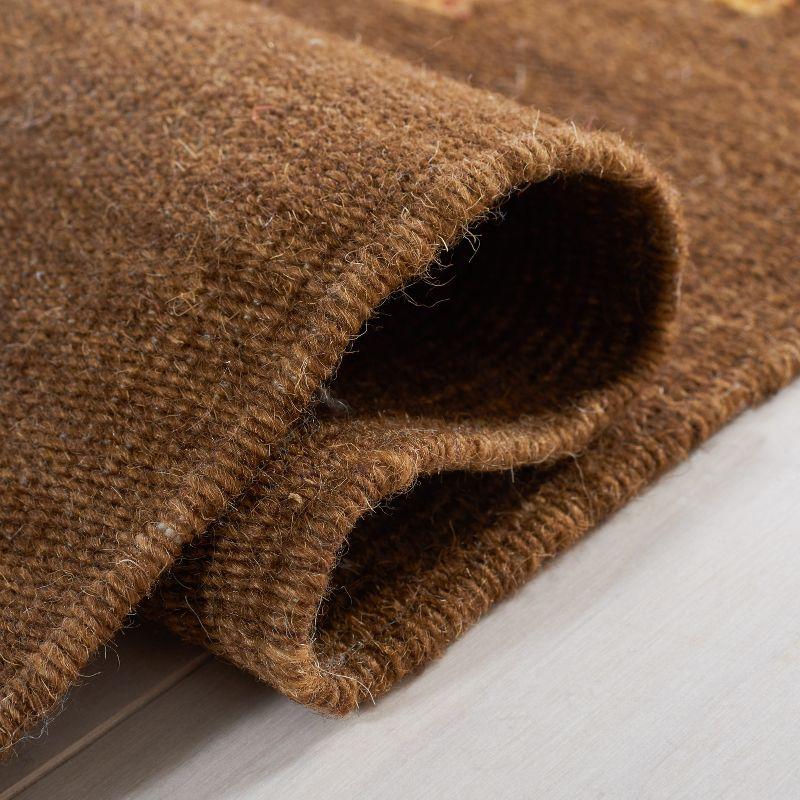 Kilim NVK176 Hand Woven Indoor Area Rug - Brown/Multi - 4'x6' - Safavieh