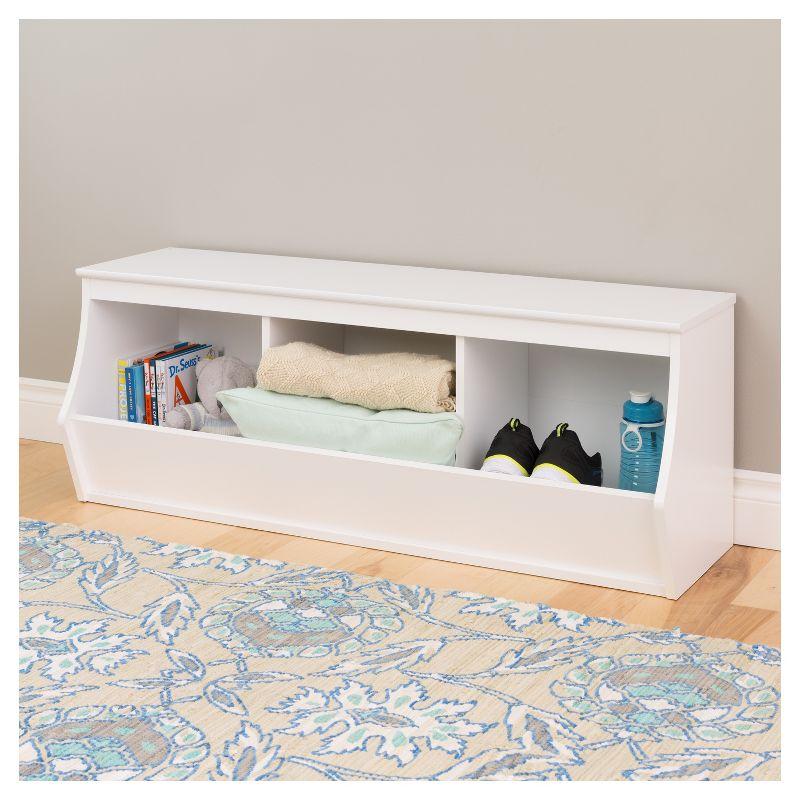 Fremont Entryway Storage Cubbie 3 Bin White - Prepac: Modular Shelving, Stackable Organizer, MDF Laminate Finish