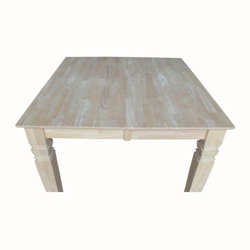 International Concepts Java Butterfly Drop Leaf Extendable Dining Table - Unfinished: Seats 6, Wood Frame, Modern Style