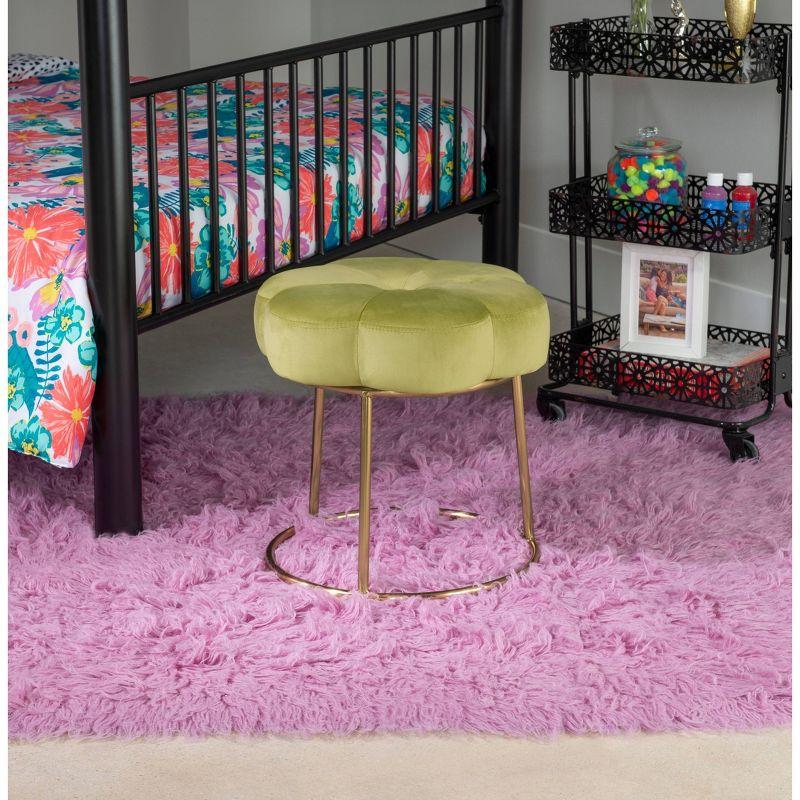 Ciara Flower Cushioned Vanity Stool