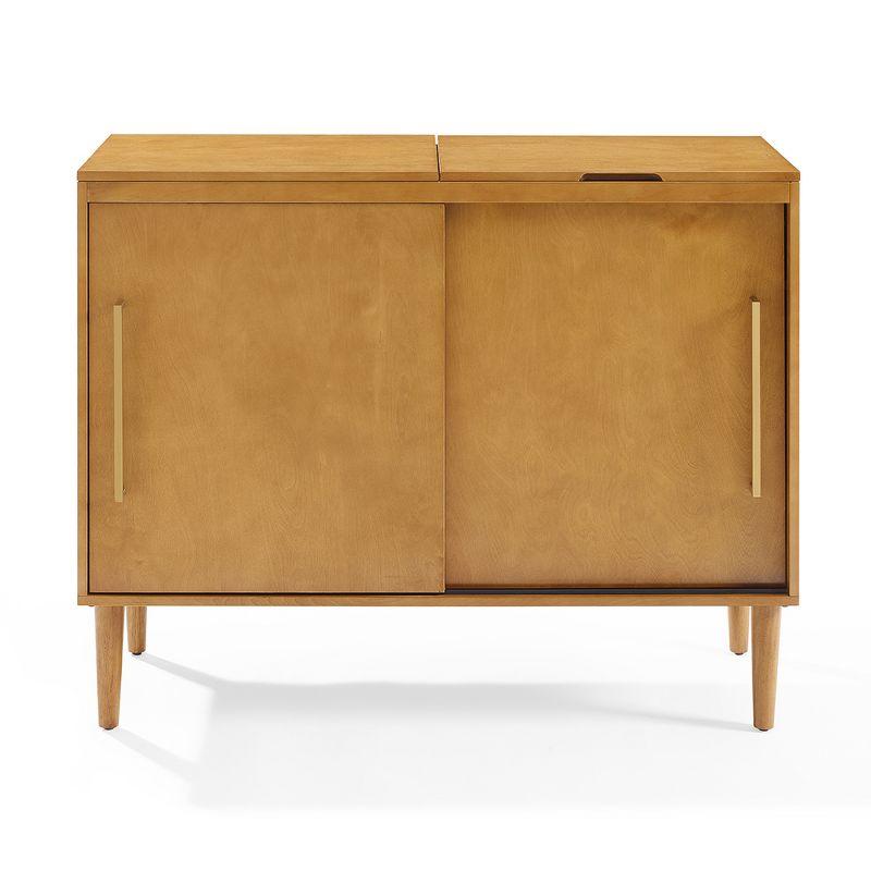 Mid-Century Modern Acorn Wood Everett Media Console with Storage