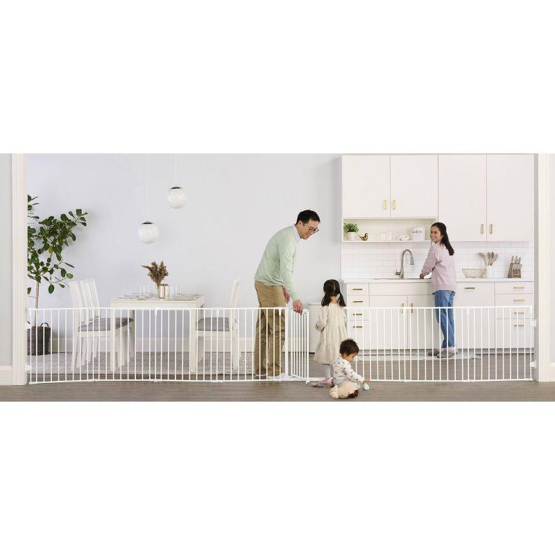 Regalo 2-in-1 Play Yard Configurable Metal Safety Gate - Black